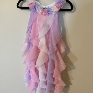 Pink, purple, white biscotti halter kids dress size 5!